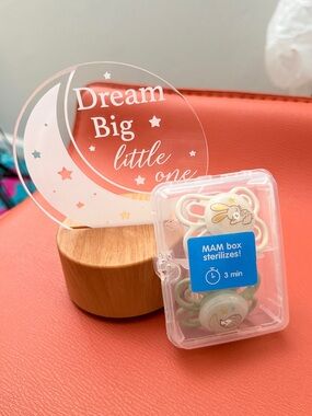 MAM Pastel Pacifier Set with MAM Sterilizer Box & Night light Bundle